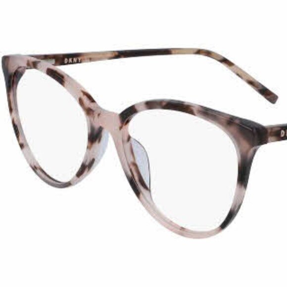 DKNY 5003 Oversized Full Rim Lightweight Cat-Eye Blush Tortoise Eyeglasses - Picture 4 of 7